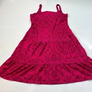 Prana Pink Floral Shelf Bra Sundress Size Small